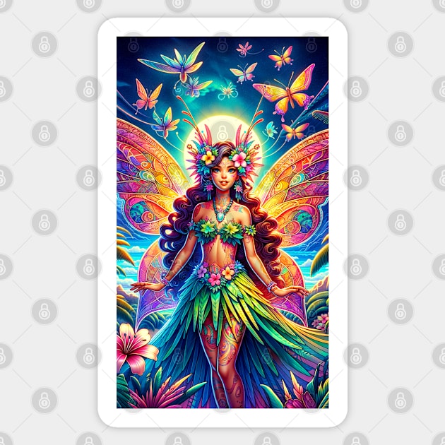 Hawaiian Fairy Sticker by HolidayBug